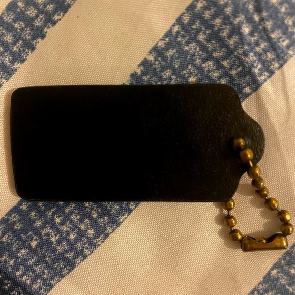 Coach Retail New York Black Glovetanned Leather Hangtag - Picture 2 of 2